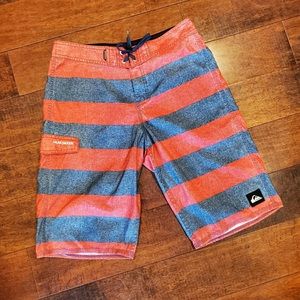 Quicksilver Board Shorts Blue/Red Striped Men’s 30